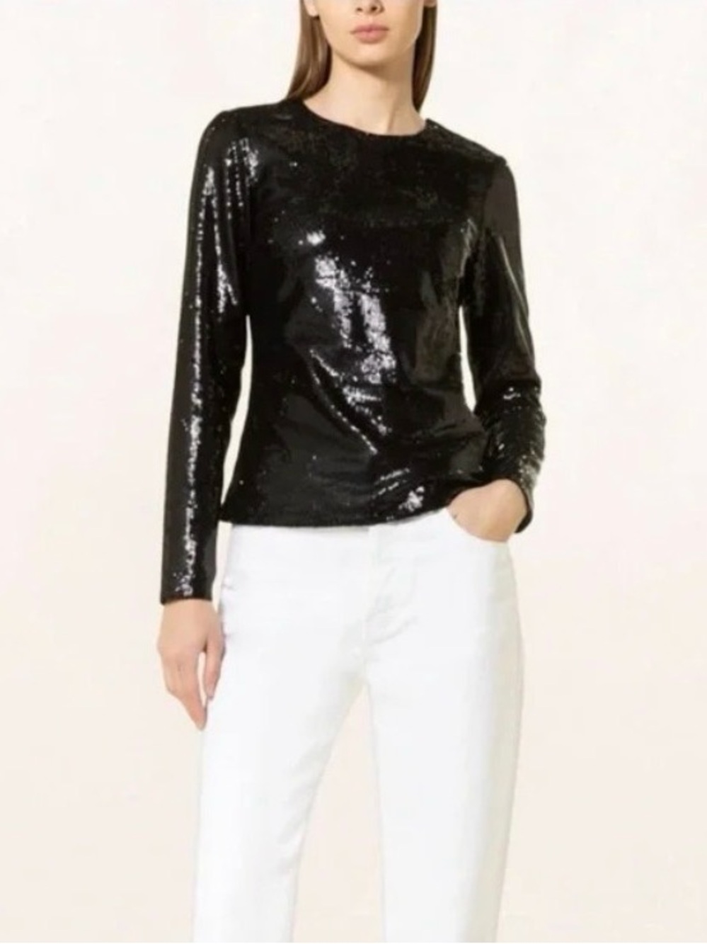 NWT Reiss Julianne ls Sequin Top